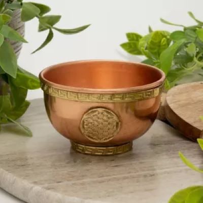 Bol brûle-encens tibétain Fleur de Vie