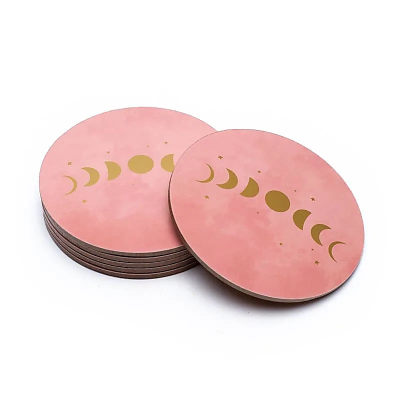 Sous verres Phases de lune set de 6